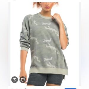 American Eagle camo print oversized sweatshirt
